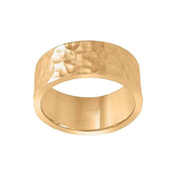 TWO-SIDED52 bred ring i forgyldt sølv 8 mm fra Nordahl Jewellery